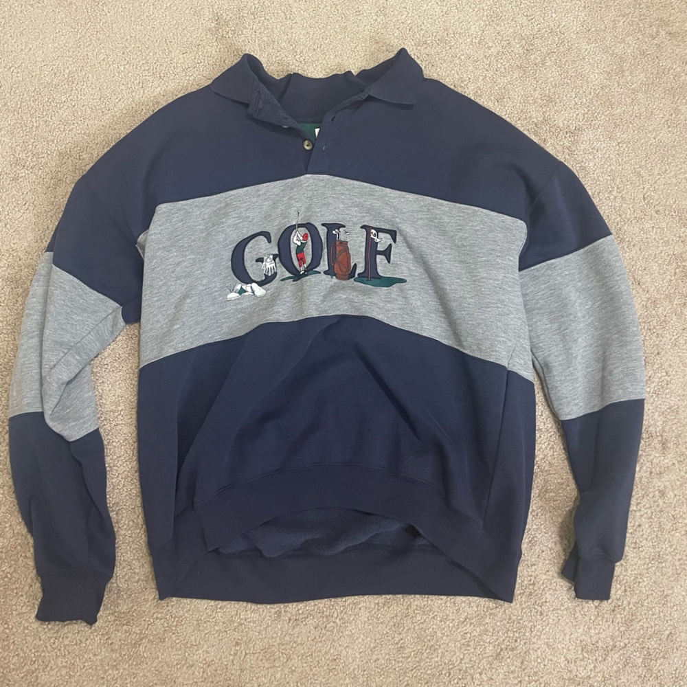 XL Embroidered GOLF POLO Sweater